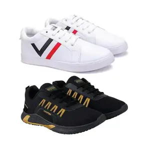 BRUTON Trendy Walking Shoes | Casual Shoes | Sports Running Shoes - Combo Pack of 2, Size: 6