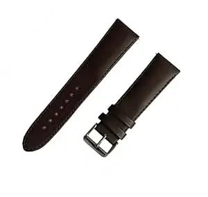 Smart Watch Strap Compatible with Fireboltt Ai - Synthetic Leather Strap - Dark Brown
