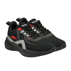 BRUTON Men's Running Shoes (Black, Numeric_9)
