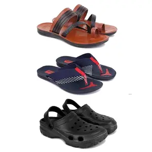 DRACKFOOT Men's Sandals | Lightweight Wear| Stylish & Easy to Wear For Men's GR-SAN-(3-COMBO)-3151-3130-3123-6