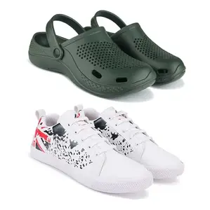 BERSACHE Lightweight Stylish Clog Sole for Men-6068+3101 Multicolor