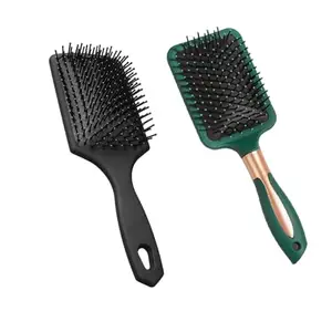 Feelhigh Pack 2 Wet & Dry Brush Refresh and Extend Paddle Detangler Hair Brush, Detangling Brush with Ultra-Soft IntelliFlex Bristles For All Hair Types (Brown & Black)