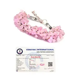 Reiki Crystal Products Certified Rose Quartz Unisex Adult Bracelet Reiki Healing Crystal Stone Chip Bracelet, Charged By Reiki Grandmaster & Vastu Expert