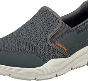 Skechers mens EQUALIZER 4.0 - PERSISTING CHARCOAL/ORANGE Casual Shoe -11 UK (12 US) (232017)
