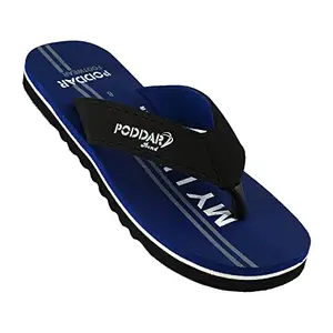 Poddar Men & Women Hawai Chappal Flip Flops, EVA Rubber Lightweight Anti-Slip Slippers, Quick-Dry Waterproof Washable, Durable Daily Use Toe-Post Sandals for Home, Bathroom and Beach