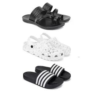 Men's Sandals | Lightweight Wear| Stylish & Easy to Wear For Men's PCV-SAN-(COMBO-3)-3152-3057-3024-9
