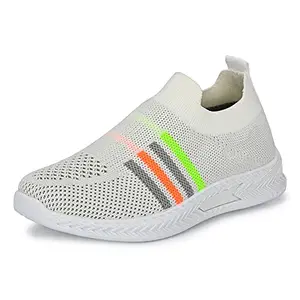 Klepe Kids White Running Shoes 37ST-K-7026, 5 UK