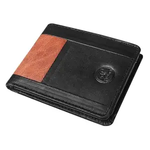 PIRASO Men Casual Genuine Leather Wallet 4104 (Black)