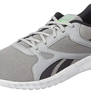 Reebok Men Synthetic/Textile ROUT 2 M Running Shoes Flat Grey/Black/Solar Lime UK-9