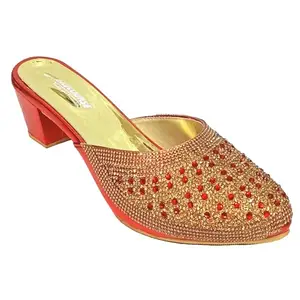 Racecourse Women Block Heel 76.7732 Red