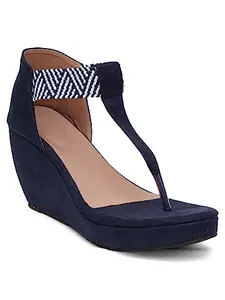 jynx Stylish Sandal For Women And Girls. Casual and Fashionable Heels. (NAVY, numeric_4)