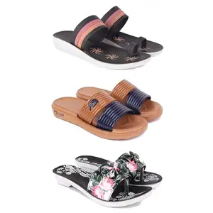 Women's Comfortable Sandal,Casual Lightweight Sandal for Everyday Wear | CL-(COMBO-3)-1992-1981-1965-5-EURO-36