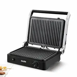 Glen Electric Contact Grill & Sandwich Maker 1900W with Oil Collector Tray and 180 Degree Opening (3032), Black price in India.