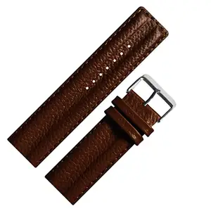 DBLACK ''MATSUGE'' 22MM Grain Designed w/Two Humps, Leather Watch Bands, Watch Straps for Men Women // For 20mm, 22mm, or 24mm Top Grain Leather Watch Strap (Choose Your Size & Color) (Brown, 22mm)