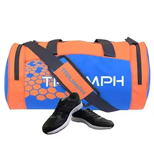 Gowin Nx-2 All Black Size-6 With Triumph Gym Bag Rounder-1 Pro-66 Royal/Orange