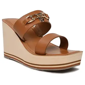 Aldo ERANAK-IN210 Ladies MEDIUM BROWN Wedge Sandals