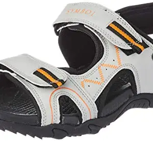 Amazon Brand - Symbol Men's Arch Grey Sandal_6 UK (Men Floater)