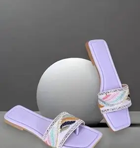 Rehan Traders Stylish Women Pvc Flat Slim Sandals| Comfortable, Lightweight, Anti Slip|SL_26