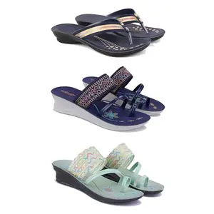 Women's Sandals | Lightweight Wear| Stylish & Easy to Wear For Women'SPCV-SAN-(3-COMBO)-1957-1947-1954-7