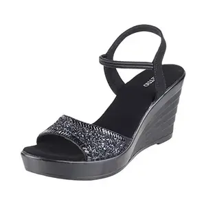 Metro Women Black Synthetic Sandals SIZE (8 UK/India (41EU)) (34-9613-11-41-BLACK)
