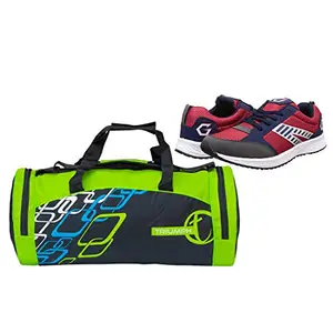 Gowin Nx-2 Red/Blue Size-7 with Triumph Gym Bag Rounder-2 Pro-77 Black/Lime