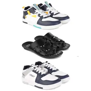 DRACKFOOT Men's Sports Shoes | Lightweight Stylish & Easy to Wear for Men'sGR-(3-Combo)-1074-3126-1075-7 Multicolor