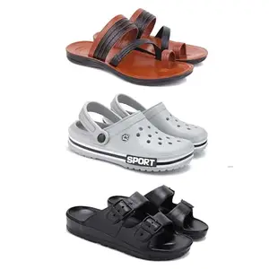 DRACKFOOT Men's Sandals | Lightweight Wear| Stylish & Easy to Wear For Men's GRT-SAN-(3-COMBO)-3151-3016-3115-6