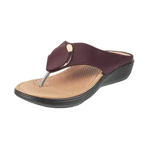 Walkway by Metro Brands Women's Brown Fashion Slippers-8 UK (41 EU) (32-295)