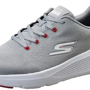 Skechers-Men's Running Shoes-GO Run ELEVATE-220187ID-GYRD-8 Gray/RED
