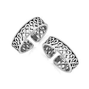 LeCalla Women's Round Band Toe Ring in 925 Sterling Silver BIS Hallmarked Jewelry