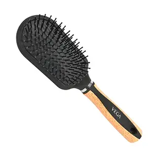 Vega Cushioned Hair Brush (India's No.1* Hair Brush Brand) For Men & Women, All Hair Types (H6-CB)