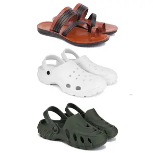 Men's Sandals | Lightweight Wear| Stylish & Easy to Wear For Men's PCV-SAN-(3-COMBO)-3151-3122-3137-6