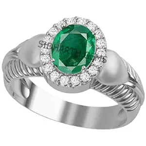 SIDHARTH GEMS 5.25 Ratti 4.00 Carat Certified Natural Emerald Panna Panchdhatu Adjustable Rashi Ratan Gold Plating Ring for Astrological Purpose Men & Women