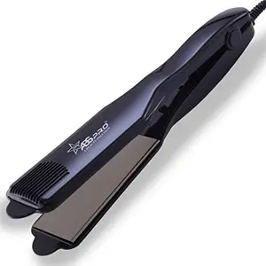 ABS Pro Flat 13 Hair Straightener With 4 X Protection Coating Gold Women's Hair Styler Machine Hair Straightener (Black)
