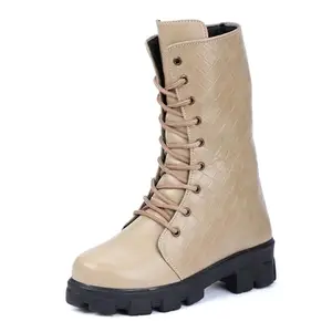 FURIOZZ Women Leather Look Ankle Boot 91-Cream-37