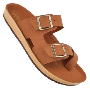 WALKAROO Men's Slip-On Comfort Sandals - WE1373 Tan