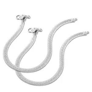 Lila Traditional Trendy Jewellery All Occassions Anklets Payal Pair for Women/Girls Alloy Anklet (Pack of 2)(Bzr_Payal-115-STD(1-Pair))