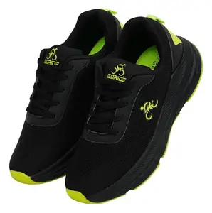 GO Ride Horse Sports Running Shoes for Men, Lightweight, Engineered for Speed and Stability, Sports Shoes for Men (Black Green, 8)