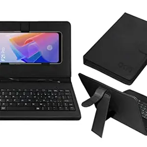 ACM Keyboard Case Compatible with Oppo F21 Pro Mobile Flip Cover Stand Direct Plug & Play Device for Study & Gaming Black