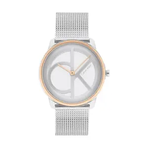 Calvin Klein Iconic MESH Analog Silver Dial Unisex's Watch-25200033