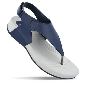 WALKAROO Women's Navy Blue Sandals(WC4983) 5 UK