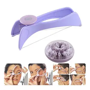 NROQ Women Eyebrow Face Body Hair Threading Hair Removal For Neck, Eyebrows, Forehead, Cheeks, Chin Instant Hair Removal Upper lip Hair Plucker Multi Use with extra 10 thread