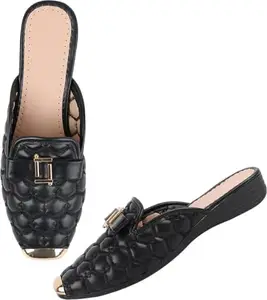 TRYME Style Fancy Trending and Comfort Flat Bellies Sandal Mules for Womens and Girls