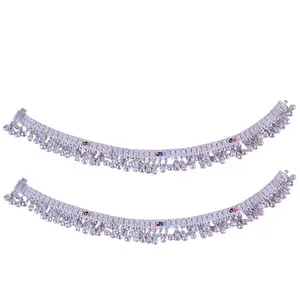 WomenSky Heavy Bridal Ghungroo Anklet (ghungroo)
