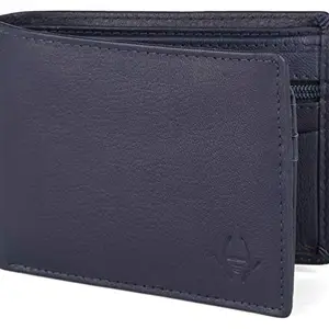 HideChief Premium Navy Blue Genuine Leather Wallet for Men (HCW211)