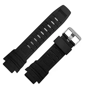 DBLACK {RSNSTP01 Resin Watch Strap // Compatible With ''ARMITRON CHRONO PRO 53'' ''ARMITRON 40/8284" Model Watches (Black)