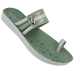 Walkaroo Ladies Green Grey Sandal (WL7415) 9 UK
