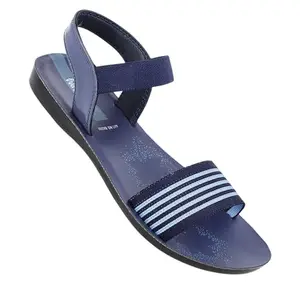 WALKAROOSandal For Womens|Casual Wear|Light Weight and Comfortable|Flat Fashion sandal|WL7809 - Teal Blue