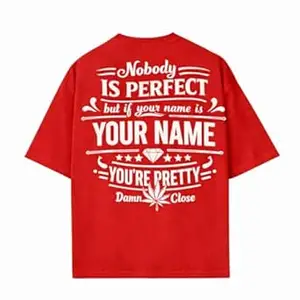 Crafted Signature Back Print Pure Cotton Graphic Print Round Neck Half Sleeves Fit Unisex T-Shirt Featuring Viking Warrior Design “Never Underestimate The Power Your Name”(BKP-07-TS-NOBODY)