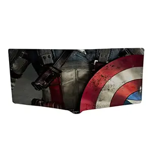 CRAFTSEVER Canvas Wallet for Men and Boys 6 Card Holder Wallet,bi fold Canvas Printed Genuine Wallet and Purse Card Holders for Men (Dark Brown)